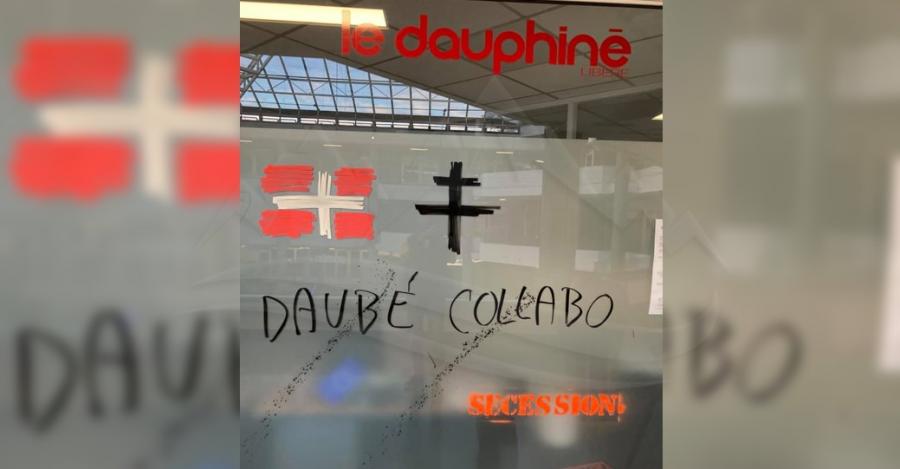 ANNECY | « Daubé Collabo » l’agence du quotidien taguée