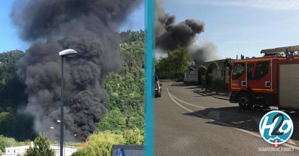 ANNECY | (🎞VIDEO) 🔥 Incendie au cœur de la Zone de Vovray !