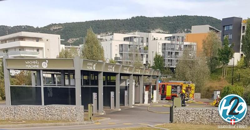 SEYNOD | 🔥 INCENDIE : Une station de lavage en feu.