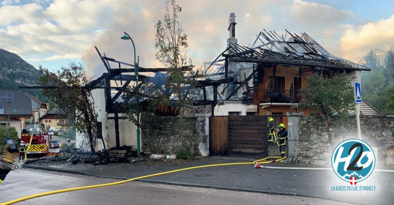 LATHUILE | Un violent incendie détruit un corps de ferme