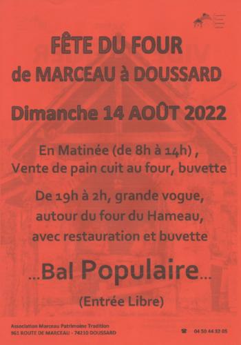 DOUSSARD | Fête du four de Marceau et Bal