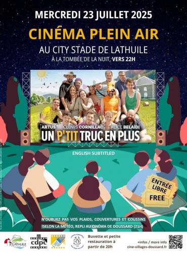 Séance de cinéma plein-air au City-stade de Lathuile le 23 juillet 2025