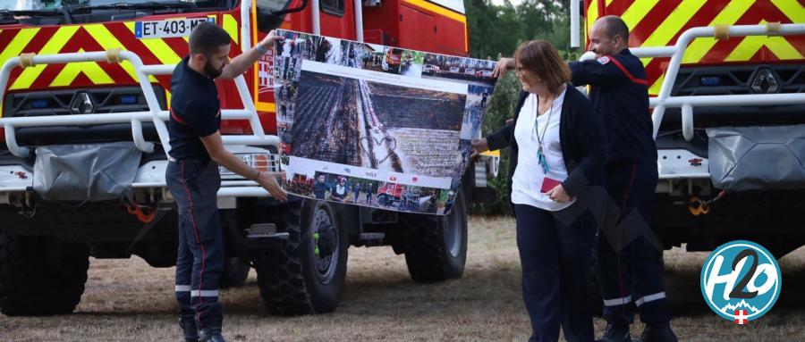 HAUTE-SAVOIE | Le plein d’émotions pour « les pompiers sauveurs » de Saint-Magne (Gironde)