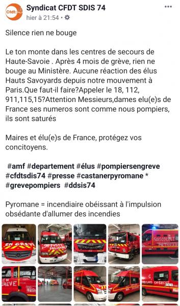 HAUTE-SAVOIE | En grève, les pompiers vont-ils craquer ? Le message inquiétant !